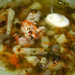 Куриный суп со щавелем