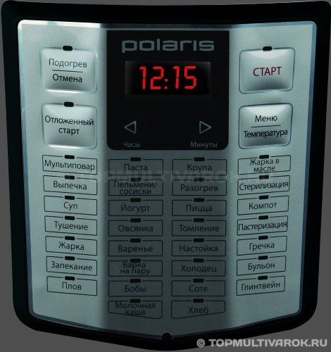 Панель управления мультиварки Мультиварка Polaris PMC 0542AD