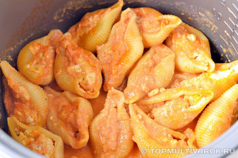 Conchiglioni — конкильони (большие ракушки) в мультиварке