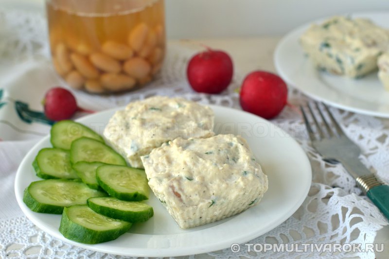 Суфле из курицы с фасолью на пару в мультиварке