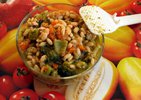 Фасоль тушеная с овощами на курином бульоне