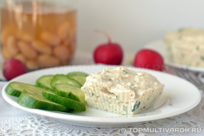 Суфле из курицы с фасолью на пару в мультиварке