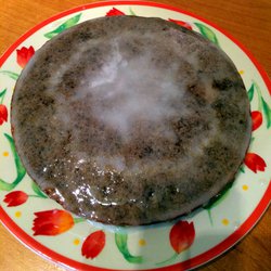 Шоколадный кекс с сахарной глазурью