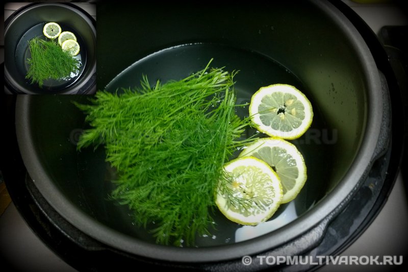 Укроп, лимон, соль
