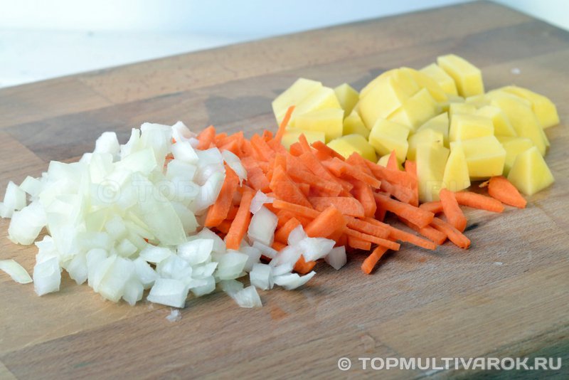 Лук, морковь, картофель