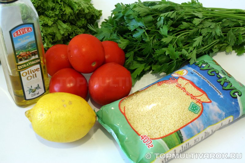 Ингредиенты для салата «Табуле»