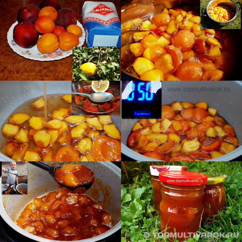Варенье из персиков и абрикосов в мультиварке Polaris 